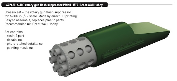 A10C Thunderbolt II  Rotary gun flash surpressor  (Great Wall Hobby)  E672421