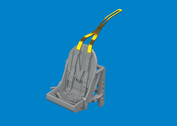 Spitfire MKI/II/V Metal seat with integral belts (IBG) E672427