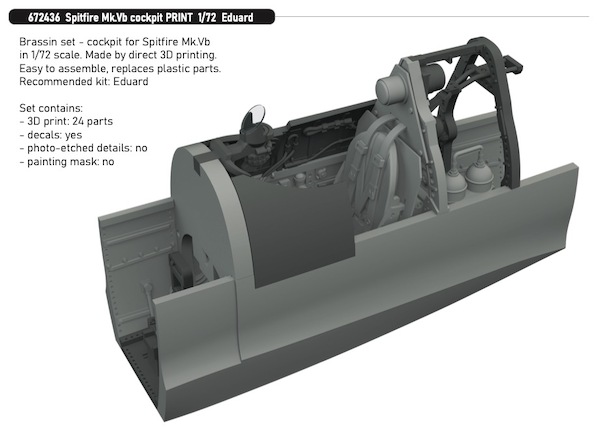 Spitfire MKVb Cockpit set (Eduard)  E672436