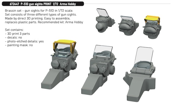 P51D Mustang Gun Sights (Arma Hobby)  E672447