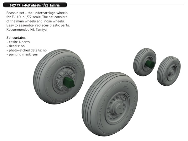 F14D Tomcat Wheels (Tamiya)  E672449