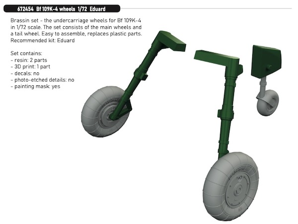 Messerschmitt Bf109K-4 wheels (Eduard)  E672454