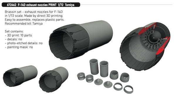 F14D Tomcat Exhaust nozzles (Tamiya) E672462