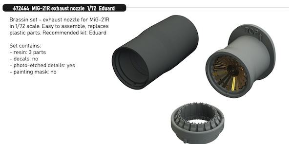Mikoyan MiG21R Exhaust nozzle (Eduard) E672464