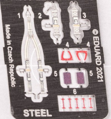 P39Q Airacobra  Lk Instrument Panel and seatbelts (Arma Hobby)  E674002