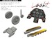 Messerschmitt Bf109F Löök + Instrument Panel and seatbelts, Gunbarrels, wheels  and exhaust stacks  (Eduard) E674011
