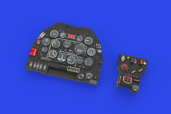 North American P51D-5 Mustang Löök Instrument Panel and seatbelts (Eduard) E674012
