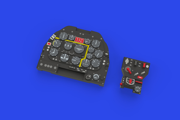 North American P51D-10 Mustang Löök Instrument Panel and seatbelts (Eduard) E674013