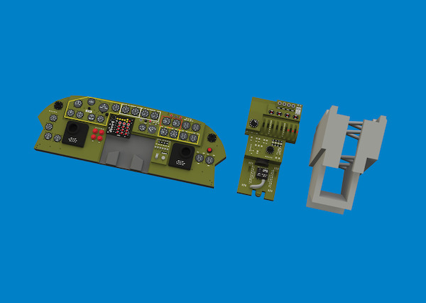 B24H Liberator Löök Instrument Panel and seatbelts (Airfix) E674019