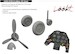 Messerschmitt Bf109G-10 Löök + Instrument Panel and seatbelts, Propeller and wheels (Eduard) E674020