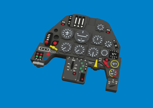Messerschmitt Bf109G-14/AS Löök Instrument Panel and seatbelts (Eduard) E674022