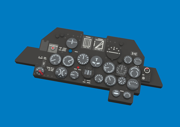 P47D Thunderbolt Bubbletop Löök Instrument Panel and seatbelts (Tamiya) E674025
