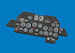 P47D Thunderbolt Bubbletop Löök Instrument Panel and seatbelts (Tamiya) E674025