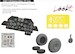 P47D Thunderbolt Bubbletop Löök+ Instrument Panel and seatbelts, Wheels and canopy Mask (Tamiya) E674029