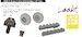 P51D Mustang Löök+  Instrument Panel and seatbelts, Exhaust Stacks, wheels and canopy Mask (Tamiya) E674039