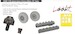 P51D Mustang Löök+ Instrument Panel and seatbelts, Exhaust Stacks, wheels and canopy Mask (Tamiya) E674039
