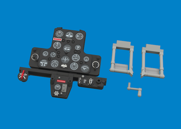 Curtis H75 Hawk Löök  Instrument Panel and seatbelts (Arma Hobby)  E674042
