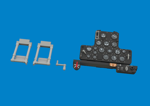 P36A Hawk Löök Instrument Panel and seatbelts (Arma Hobby) E674045