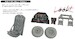 P51D Mustang Löök+ Instrument Panel and seatbelts, Block Tread Wheels, Seat with integral belts (Arma Hobby)y) E674060