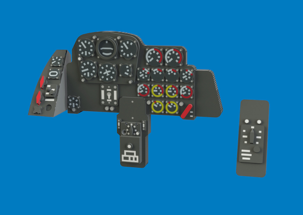 Messerschmitt Me262A-1 Löök Instrument Panel and seatbelts (Arma Hobby) E674070