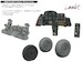 Messerschmitt Me 262A-1 Löök+ Instrument Panel and seatbelts, Rudder Pedals,  Wheels (Arma Hobby) E674075
