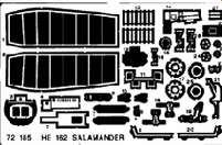 Detailset Heinkel HE162 (Dragon) E72-185