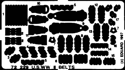 Detailset US WW2 Seatbelts & Buckles E72-229