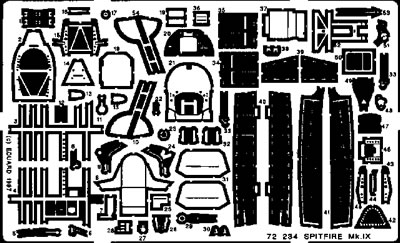 Detailset Spitfire MKIX (Hasegawa)  E72-234