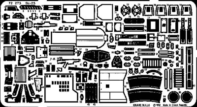 Detailset Suchoi Su25 Frogfoot (Italeri) E72-273