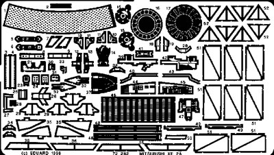 Detailset Mitsubishi XF2A (Hasegawa)  E72-282