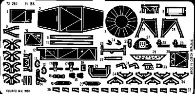 Detailset Fieseler Fi156 Storch (Academy)  E72-292