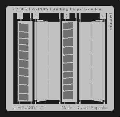 Detailset FW190A Landing Flaps - Wooden (Tamiya)  E72-385