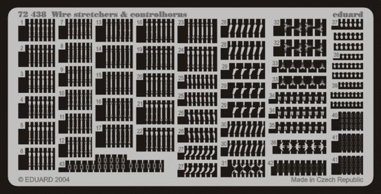 Detailset Wire stretchers & Control Horns  E72-438