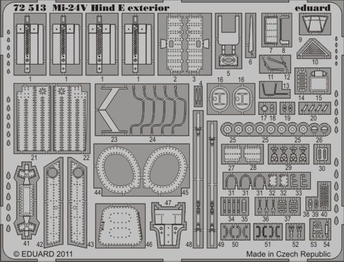 Detailset Mil Mi24V Hind Exterior (Zvezda) E72-513