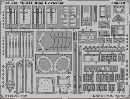 Detailset Mil Mi24V Hind Exterior (Zvezda)  E72-513