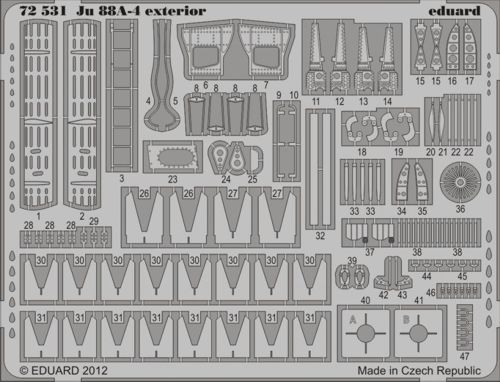 Detailset Junkers Ju88A-4 Exterior (Revell) E72-531