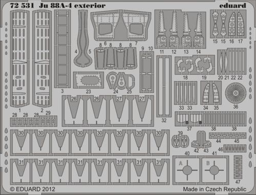 Detailset Junkers Ju88A-4 Exterior (Revell)  E72-531