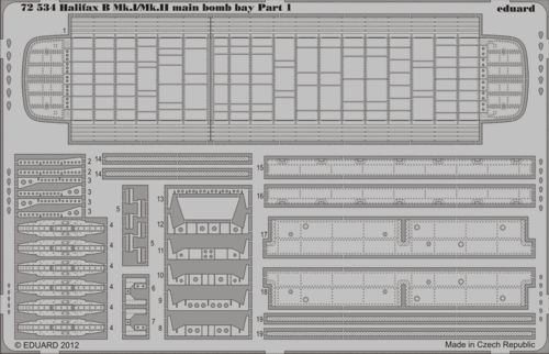 Detailset Halifax B MKI/MKII Main Bomb Bay (Revell)  E72-534