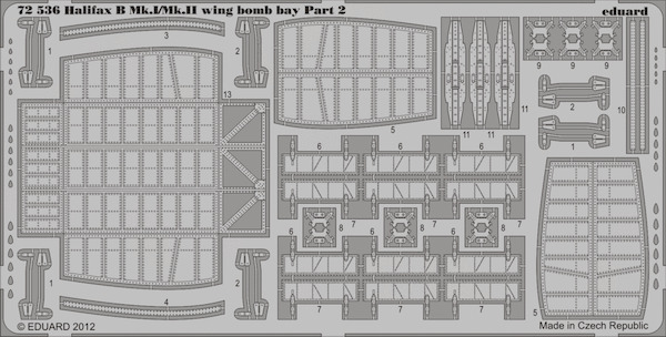 Detailset Halifax B MKI/MKII Wing Bomb Bay (Revell)  E72-536