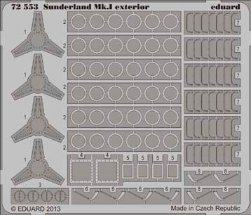 Detailset Sunderland MK1 Exterior (Italeri) E72-553