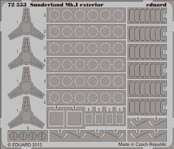 Detailset Sunderland MK1 Exterior (Italeri)  E72-553