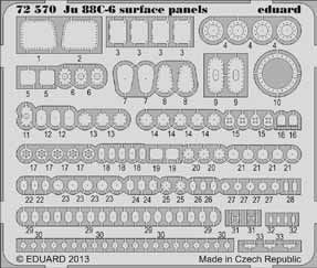 Detailset Junkers Ju88C-6 Surface panels Self Adhesive (Revell) E72-570