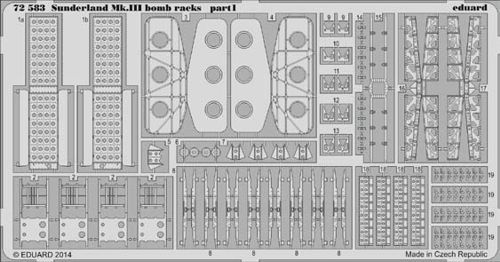 Detailset Sunderland MKIII Bomb racks (Italeri)  E72-583