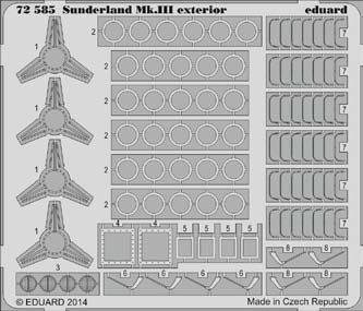 Detailset Sunderland MKIII Exterior (Italeri)  E72-585