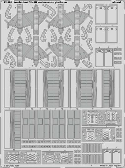 Detailset Sunderland MKIII Service platforms (Italeri) E72-586