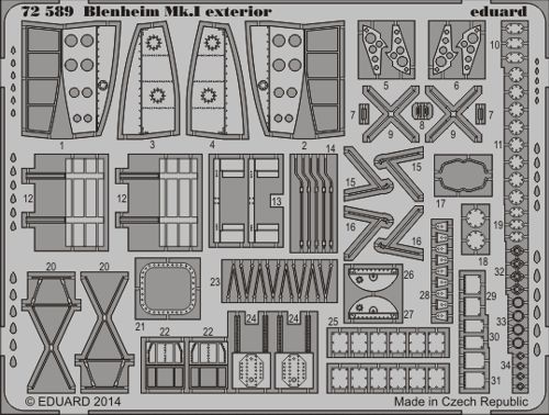 Detailset Bristol Blenheim MKI exterior (Airfix) E72-589
