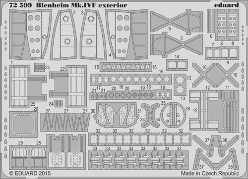 Detailset Blenheim MKIVF Exterior (Airfix) E72-599