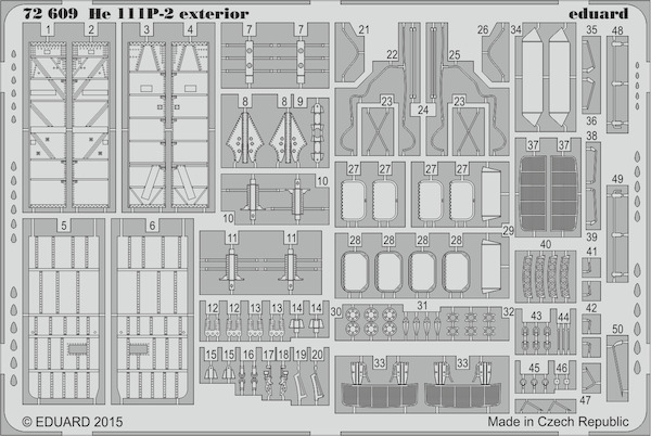 Detailset Heinkel He111P Exterior (Airfix) E72-609