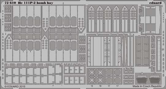 Detailset Heinkel He111P Bomb Bay  (Airfix)  E72-610