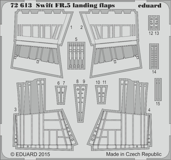 Detailset Supermarine Swift FR5 Landing Flaps (Airfix) E72-613